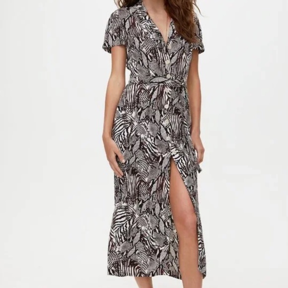 Wilfred Patterned Midi/Maxi Button Down Dress - Picture 1 of 9